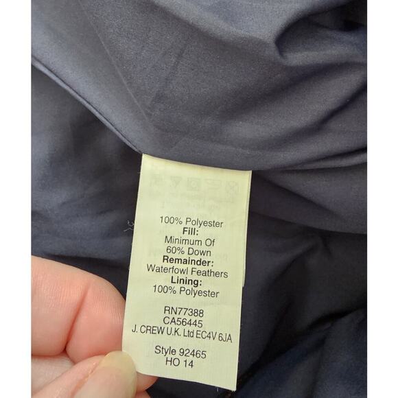 J. Crew Quilted Down Vest Women's Size XS Navy Blue Nautical Coastal Preppy - Picture 5 of 7